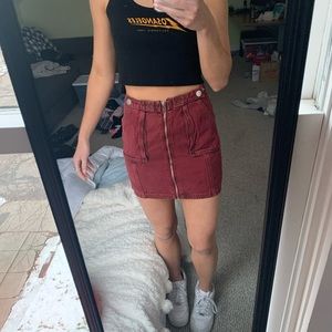 Rusty red mini skirt from Urban